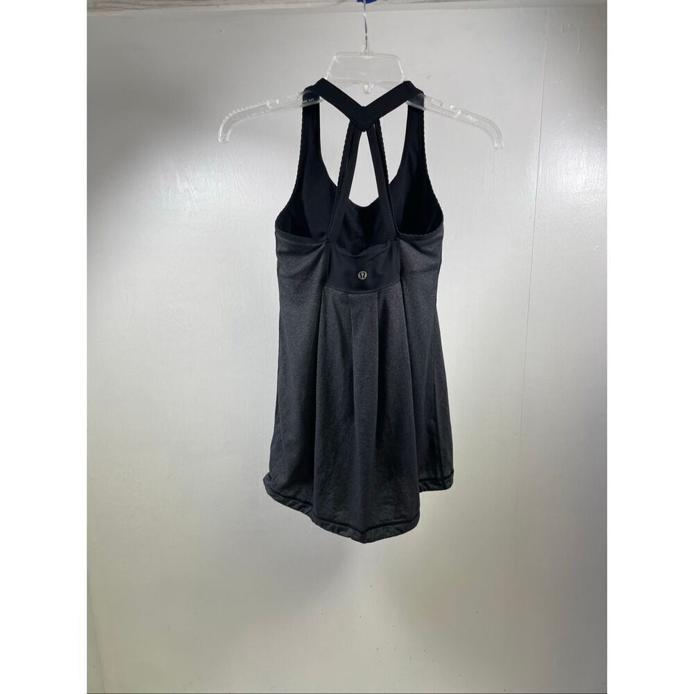 Lululemon Power Technique Black and Gray Top Size 4 - Picture 2 of 9